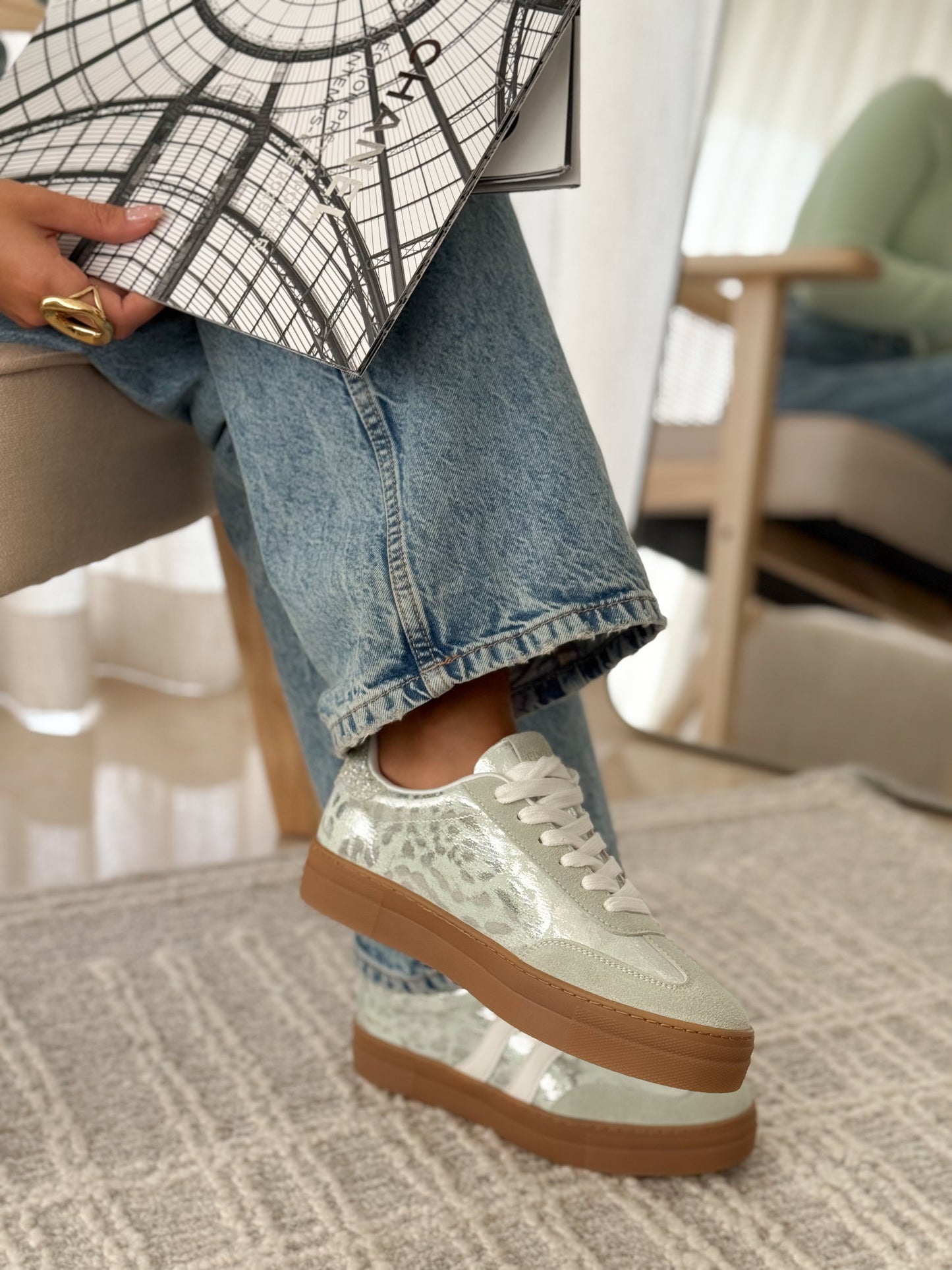 Manuella | Sneakers in aquamarijn