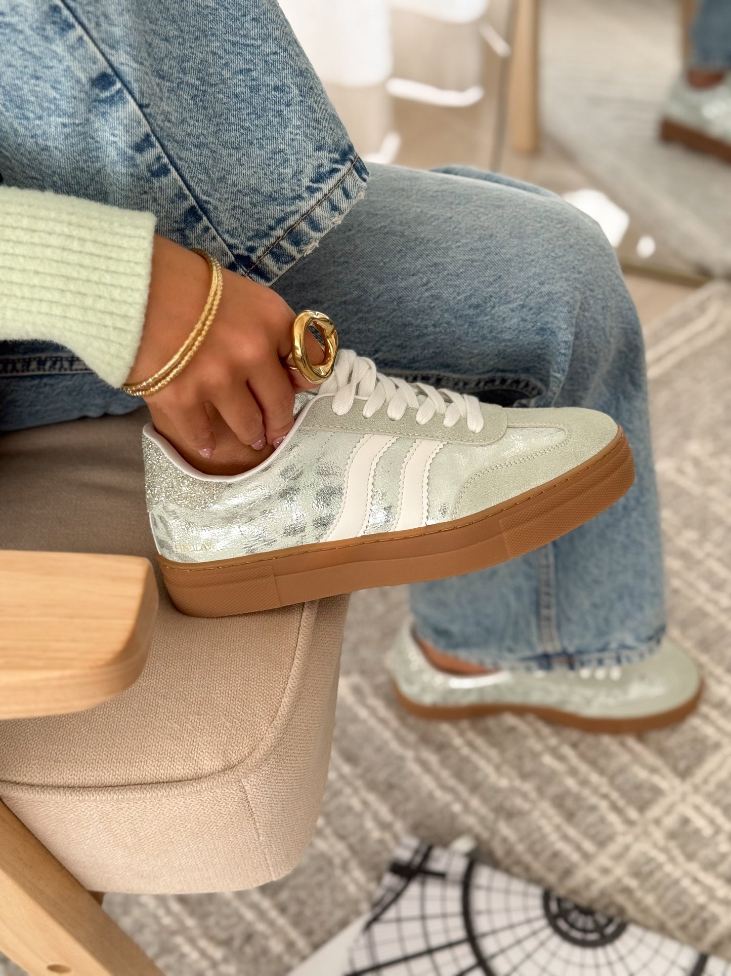 Manuella | Sneakers in aquamarijn