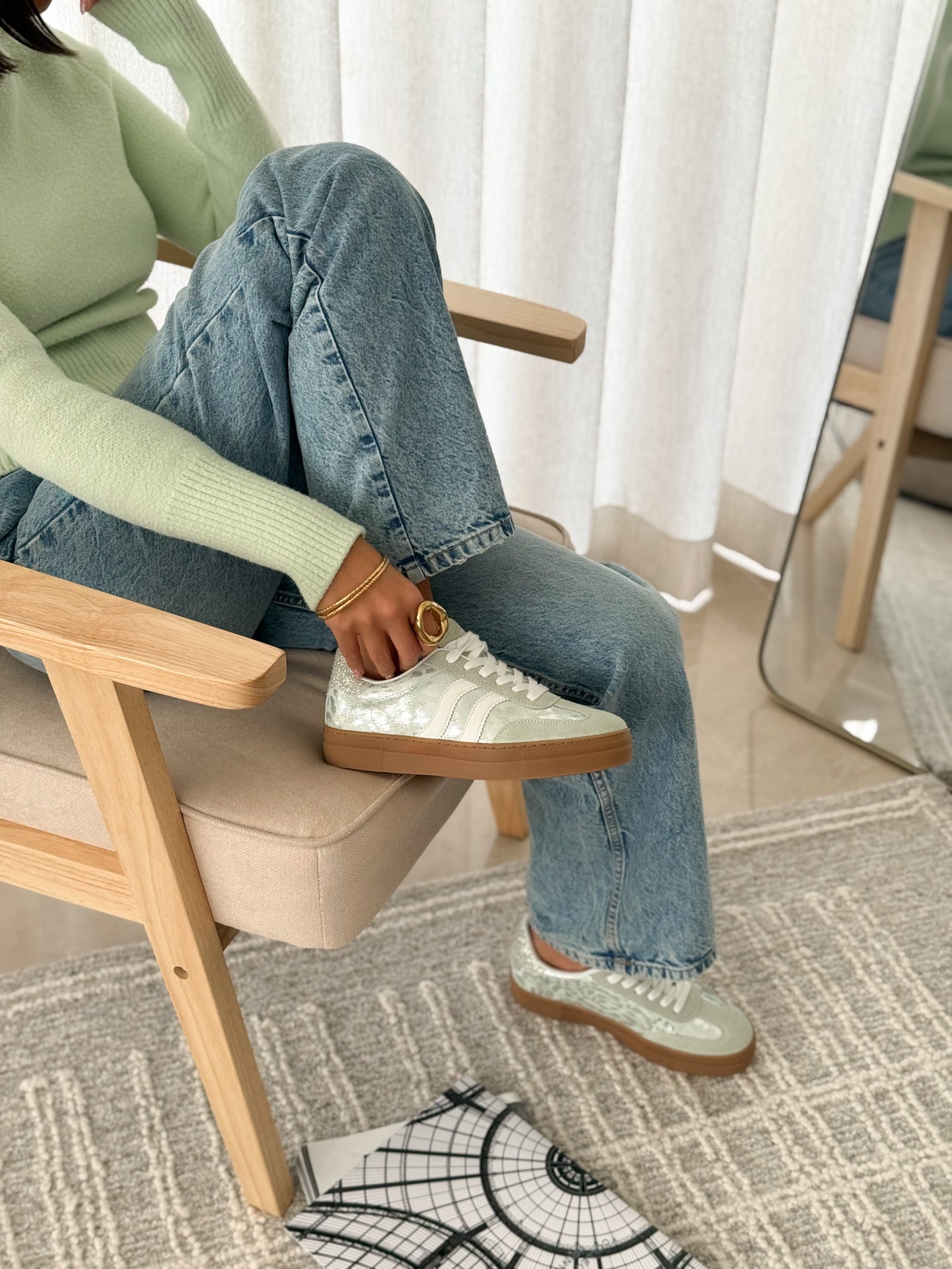 Manuella | Sneakers in aquamarijn