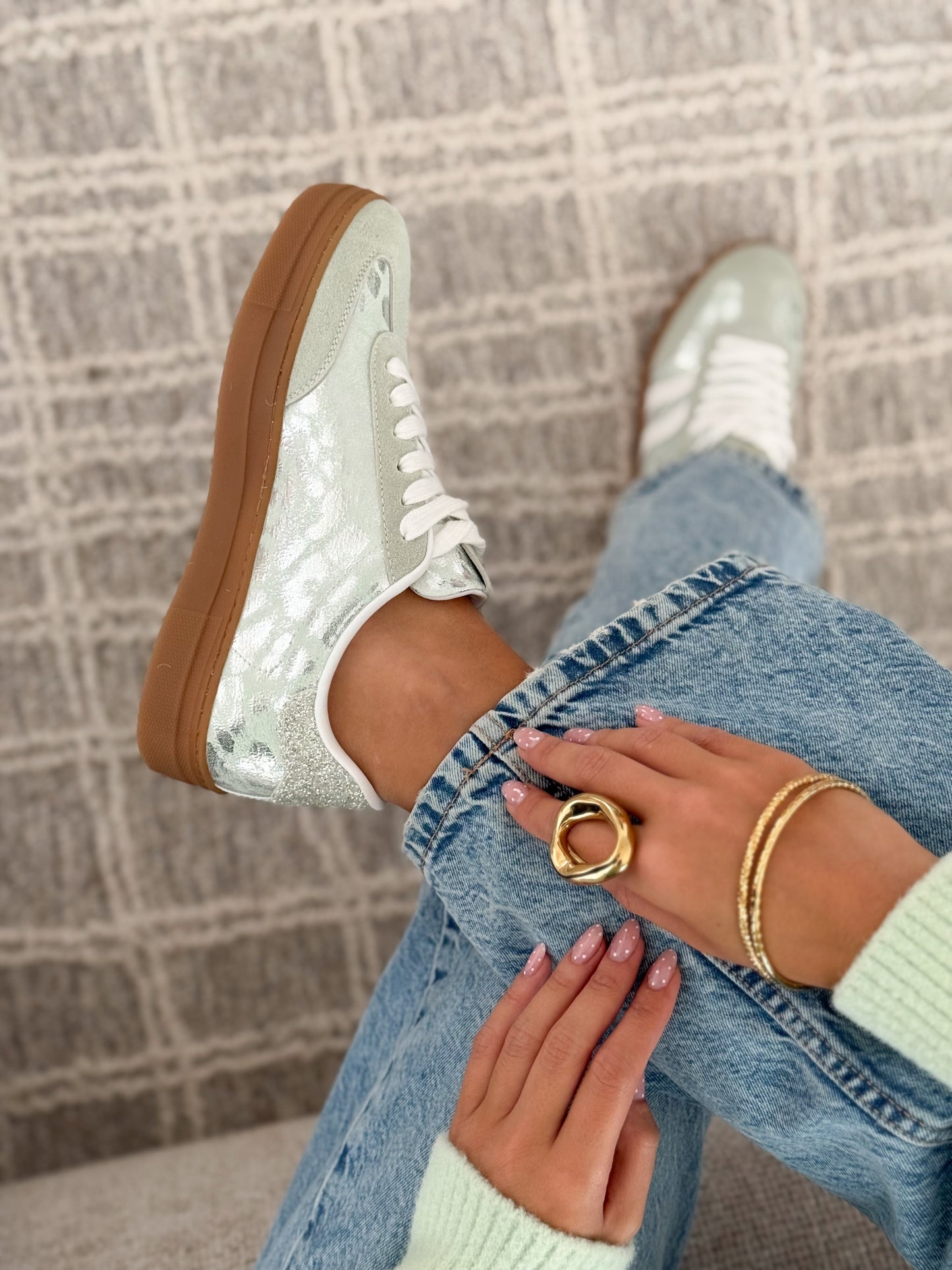 Manuella | Sneakers in aquamarijn