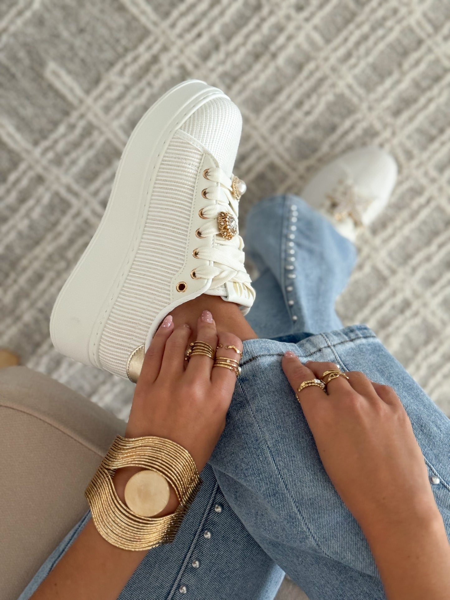 Eliana | Beige sneakers