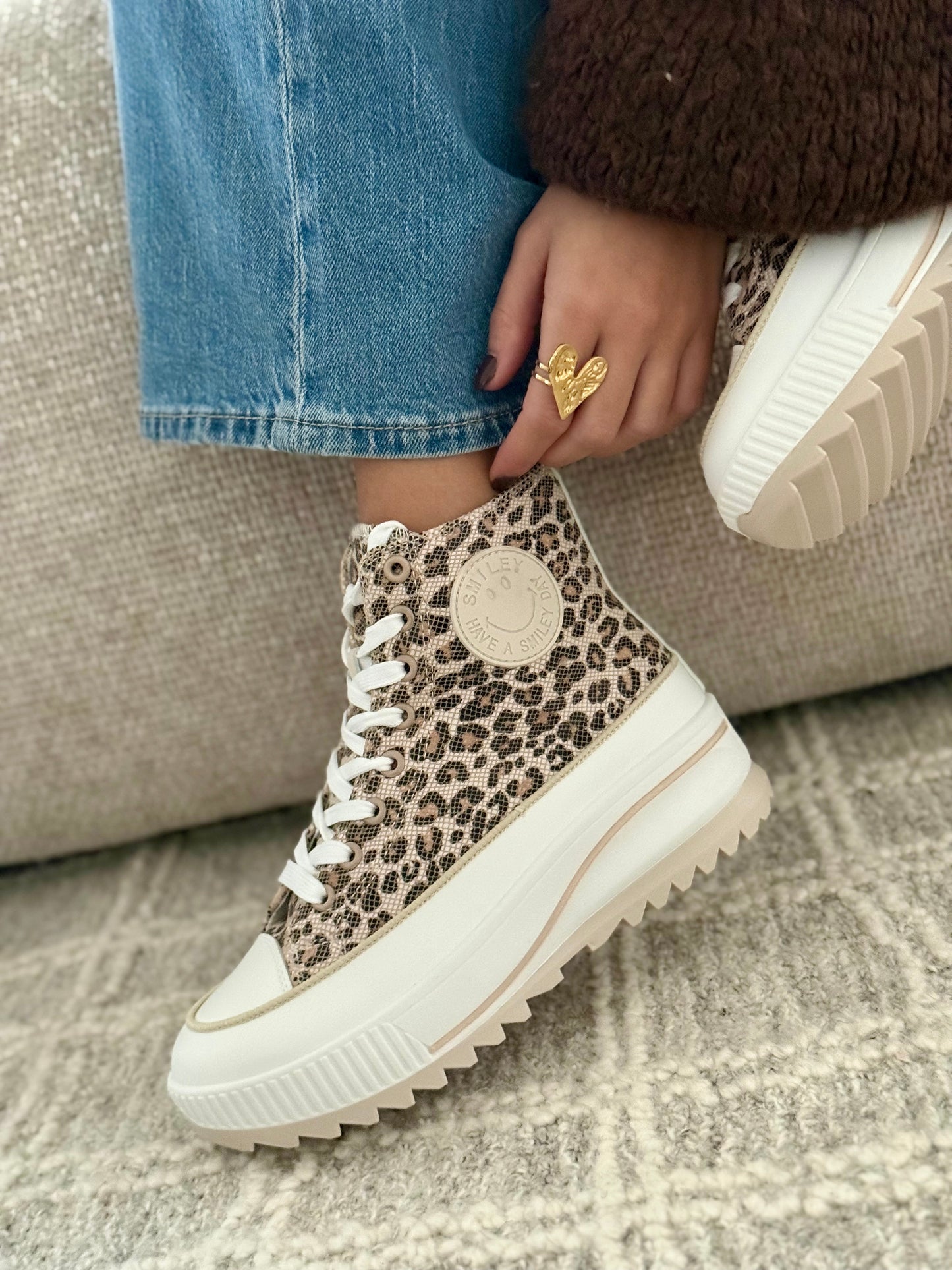 Meda | Sneakers met luipaardprint