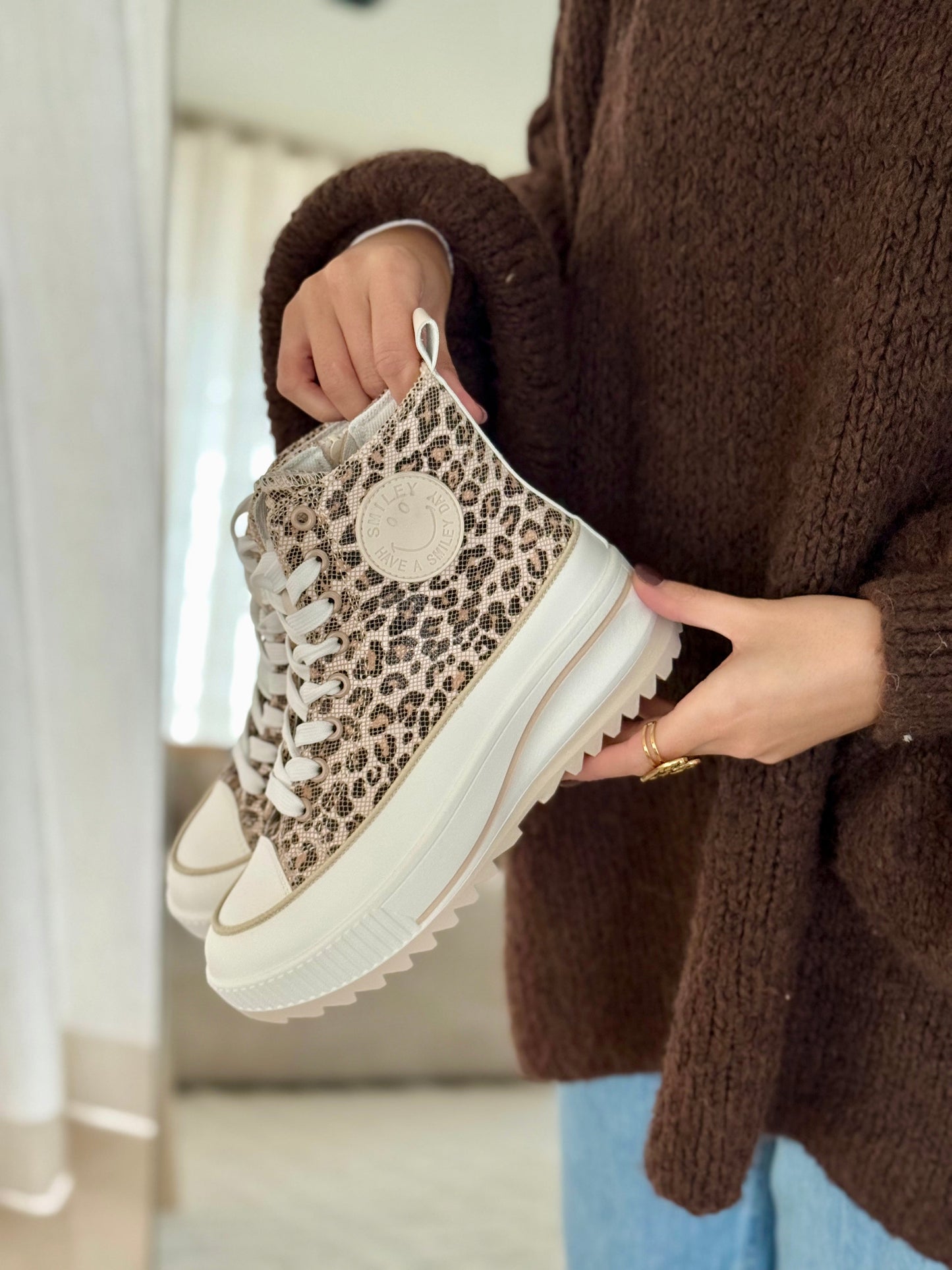 Meda | Sneakers met luipaardprint