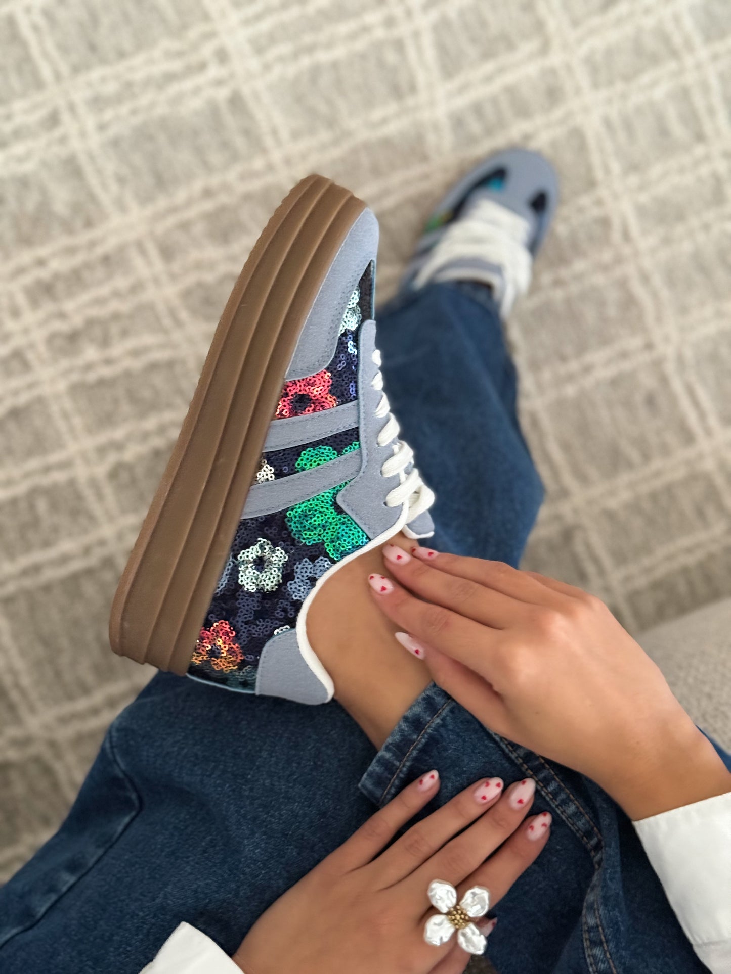 Enalya | Blauwe sneakers