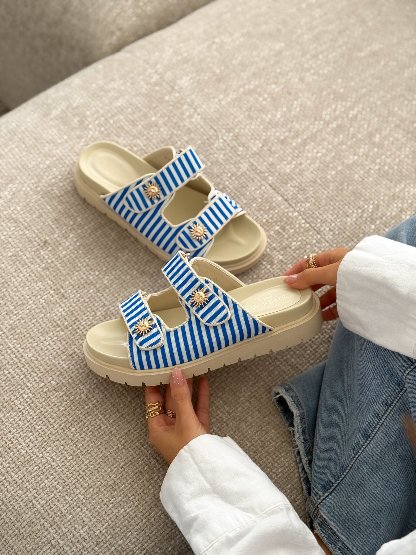 Linea | Blauwe sneakers