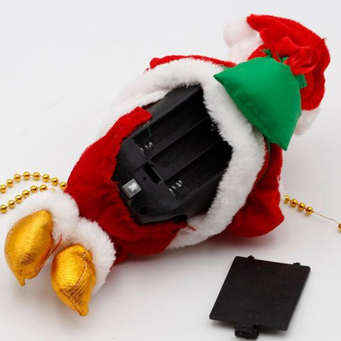 Kerstman aan muzikale klimkoord