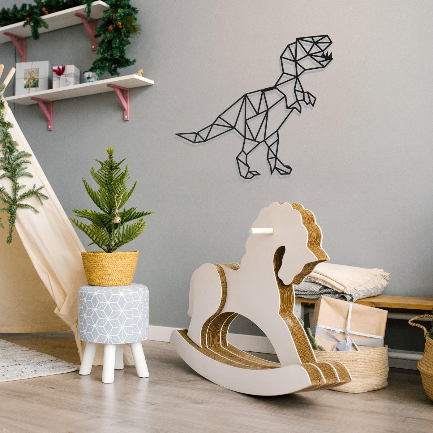 Metalen wanddecoratie - Dino