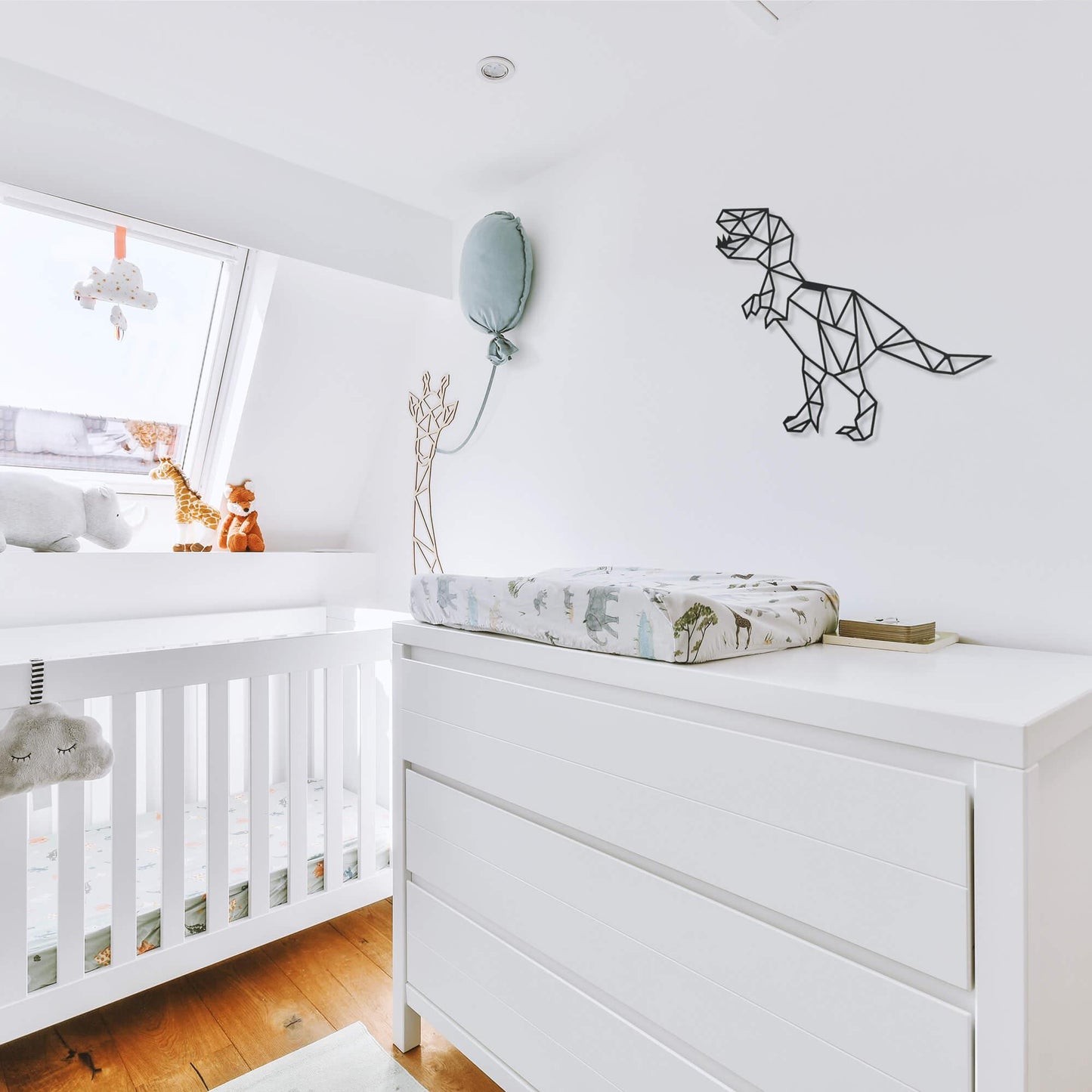 Metalen wanddecoratie - Dino