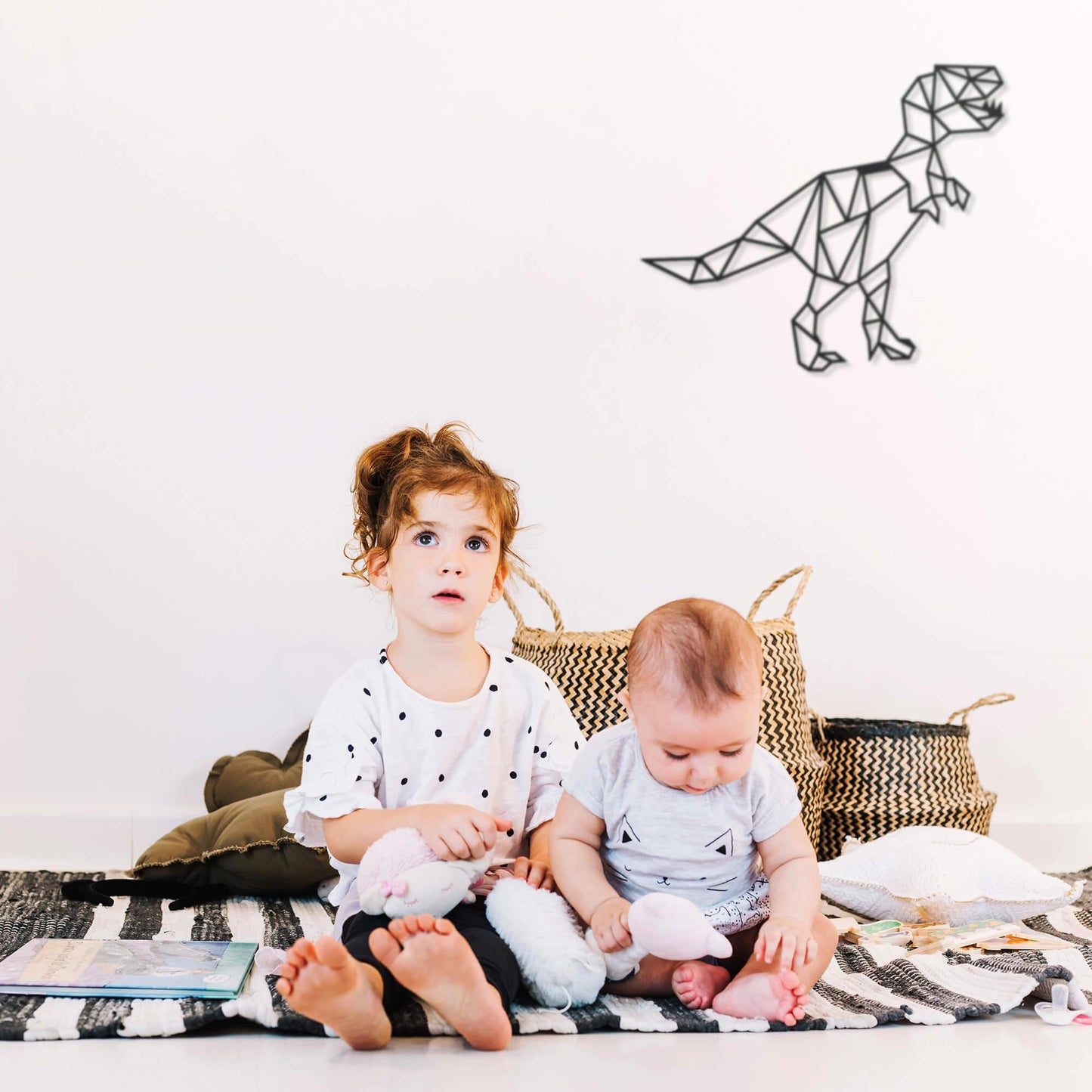 Metalen wanddecoratie - Dino