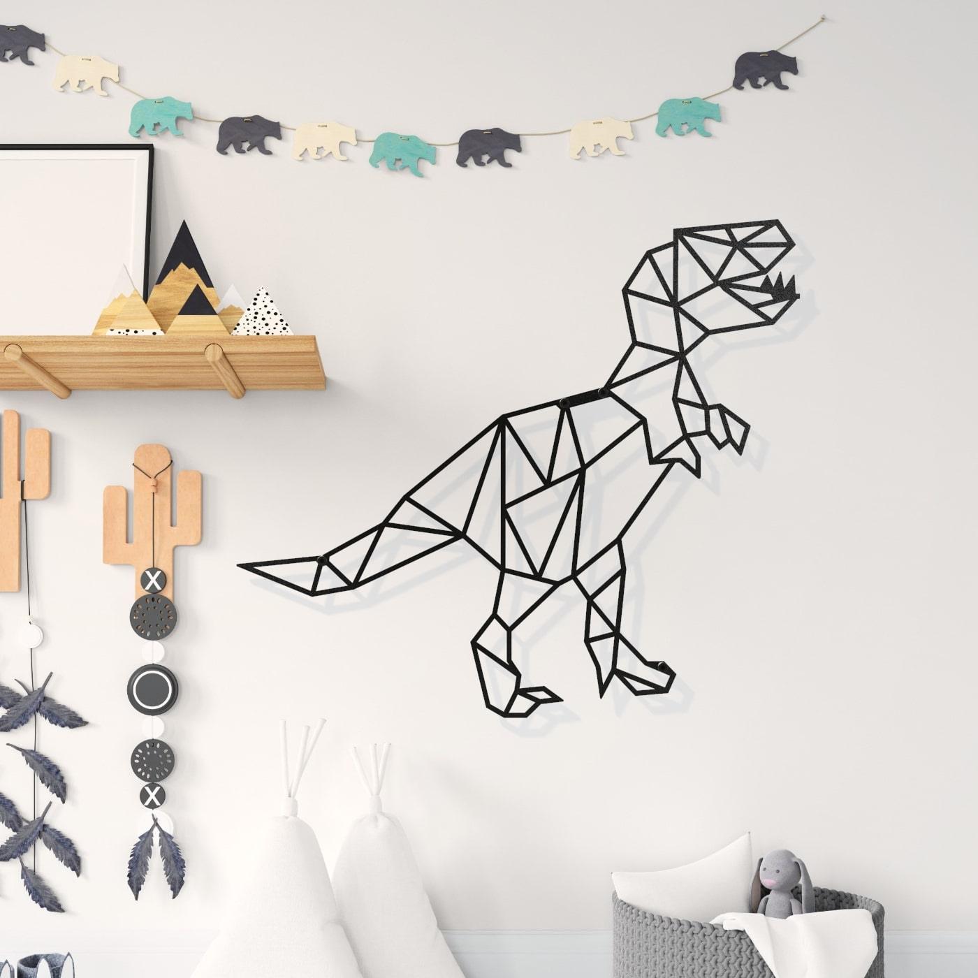 Metalen wanddecoratie - Dino