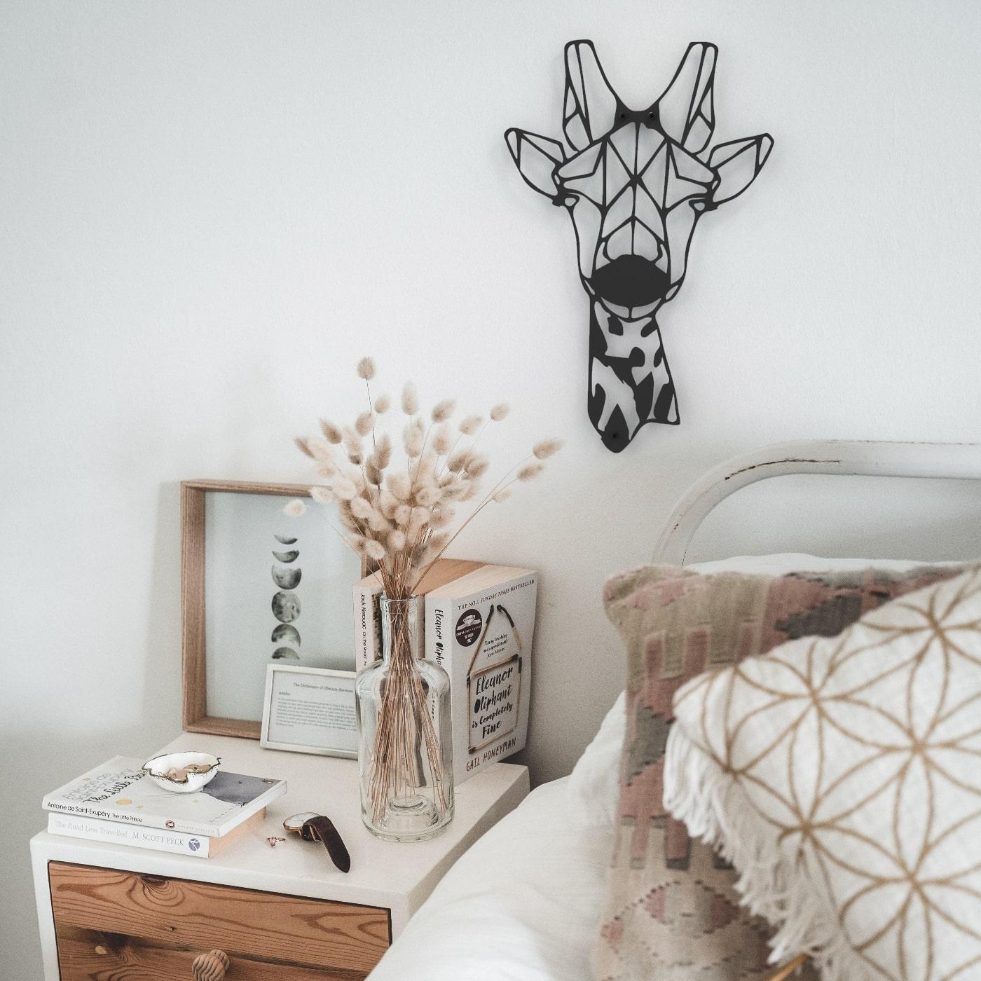 Metalen wanddecoratie - Giraf