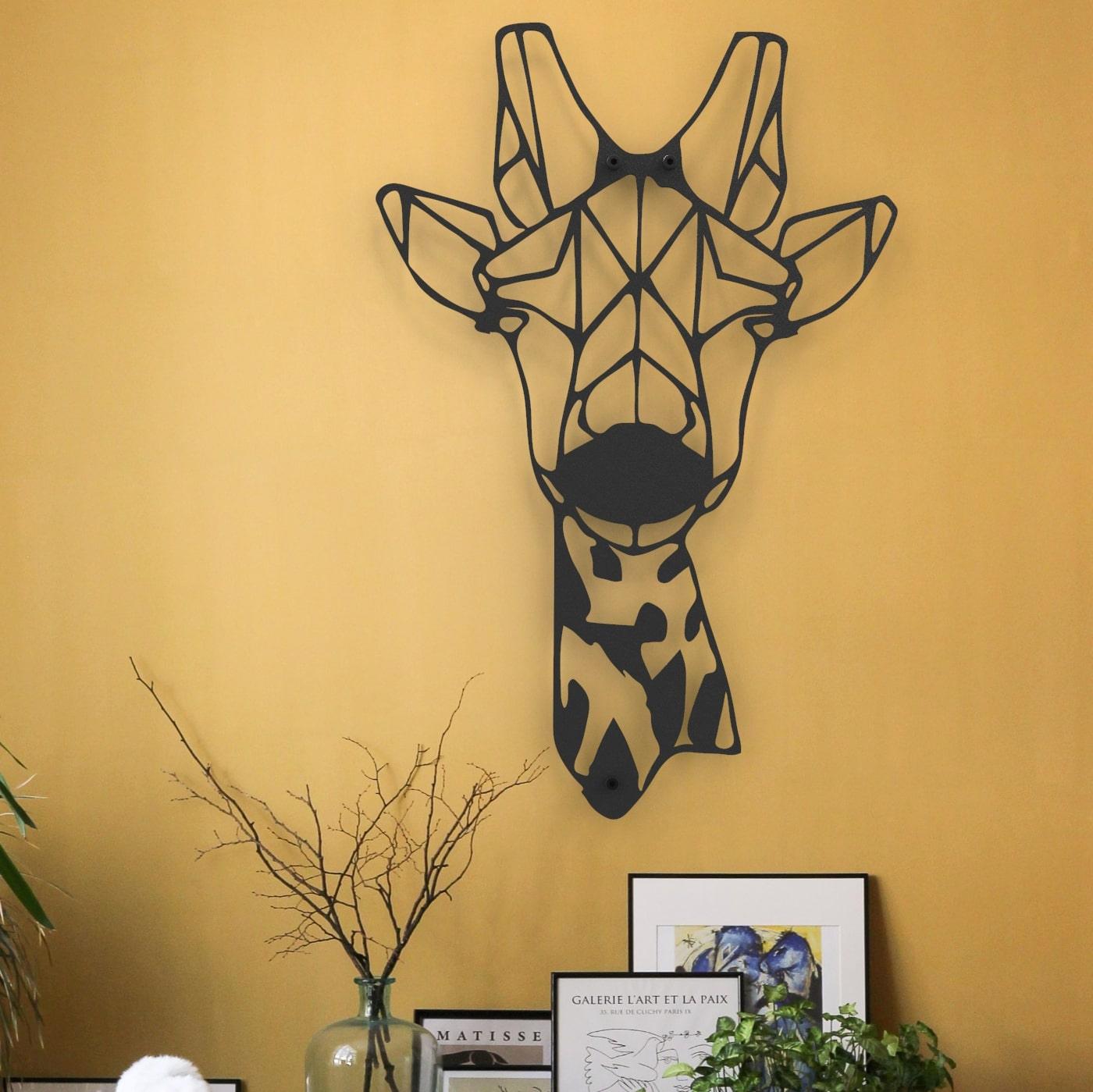 Metalen wanddecoratie - Giraf