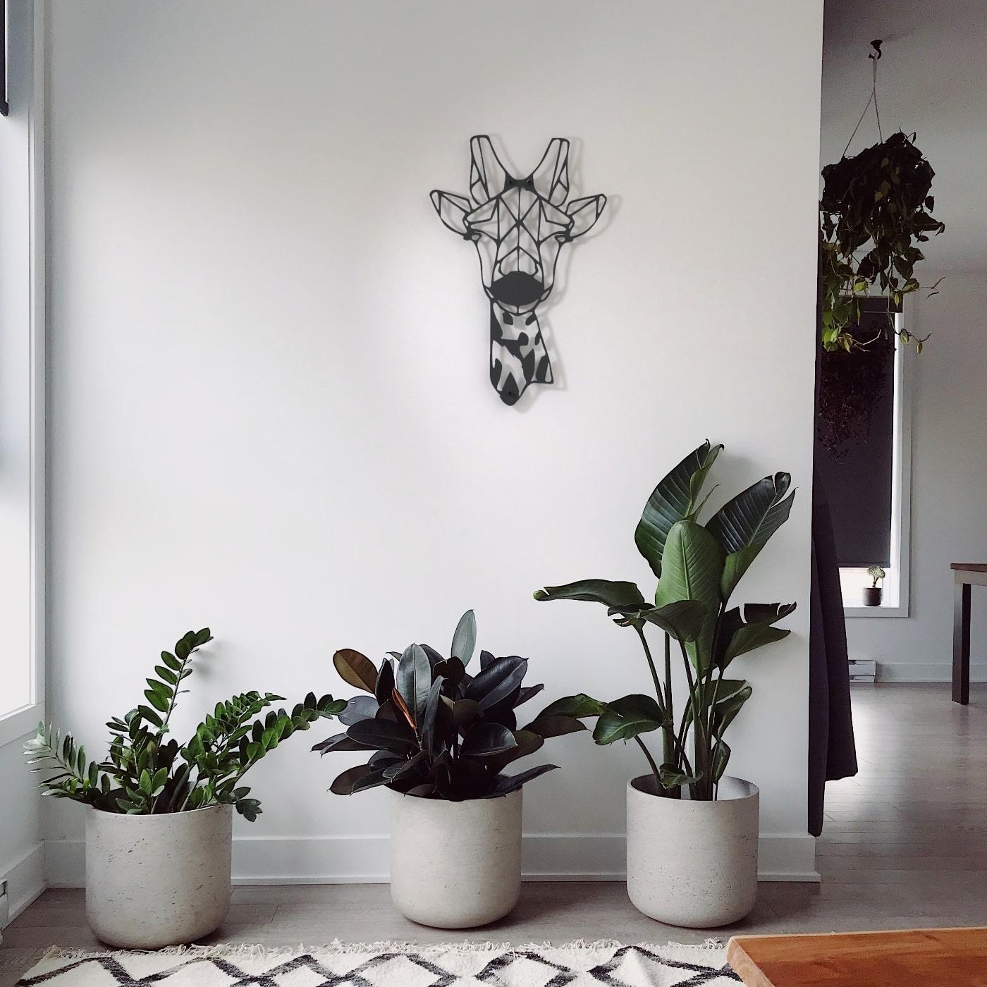 Metalen wanddecoratie - Giraf