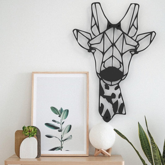 Metalen wanddecoratie - Giraf