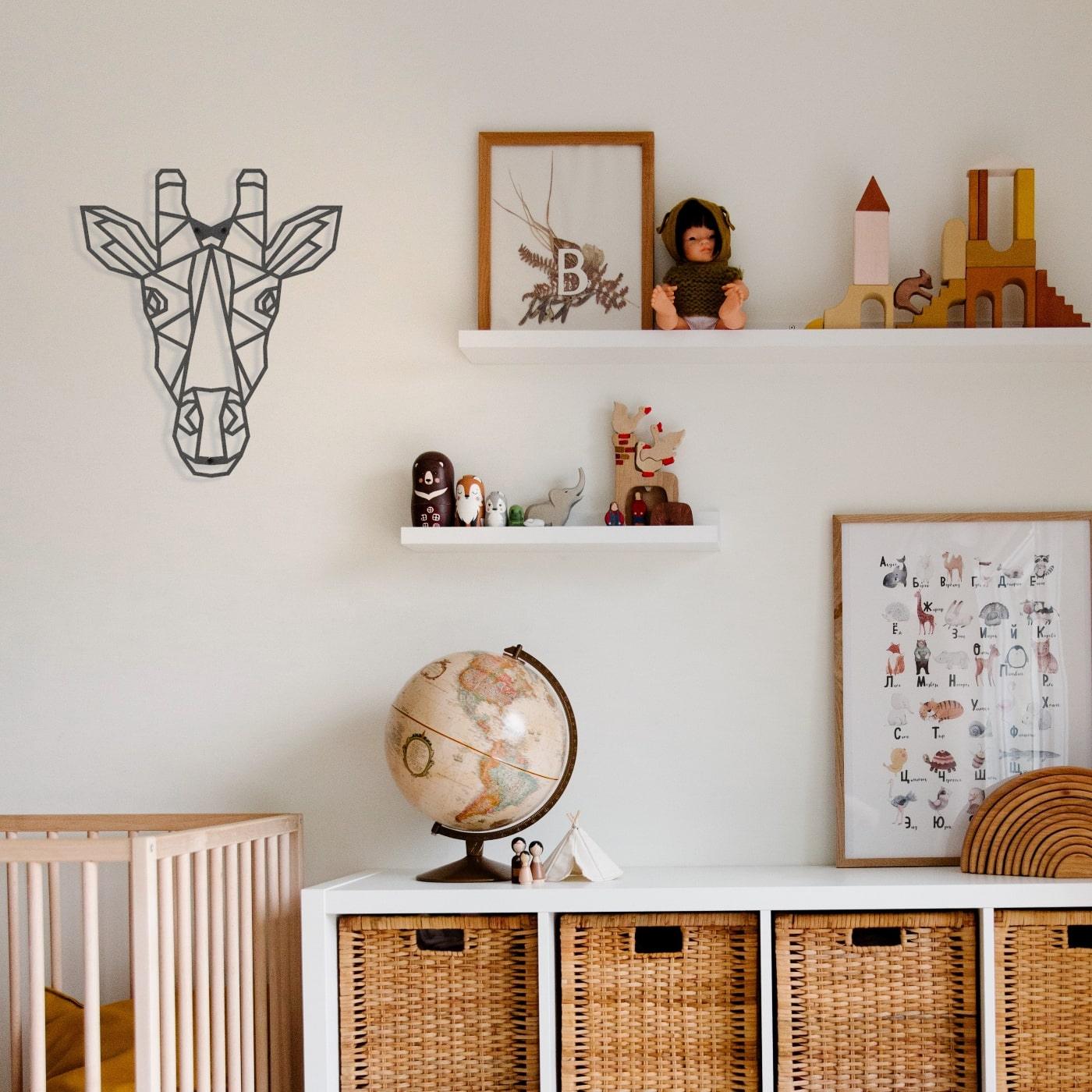 Metalen wanddecoratie - Girafje
