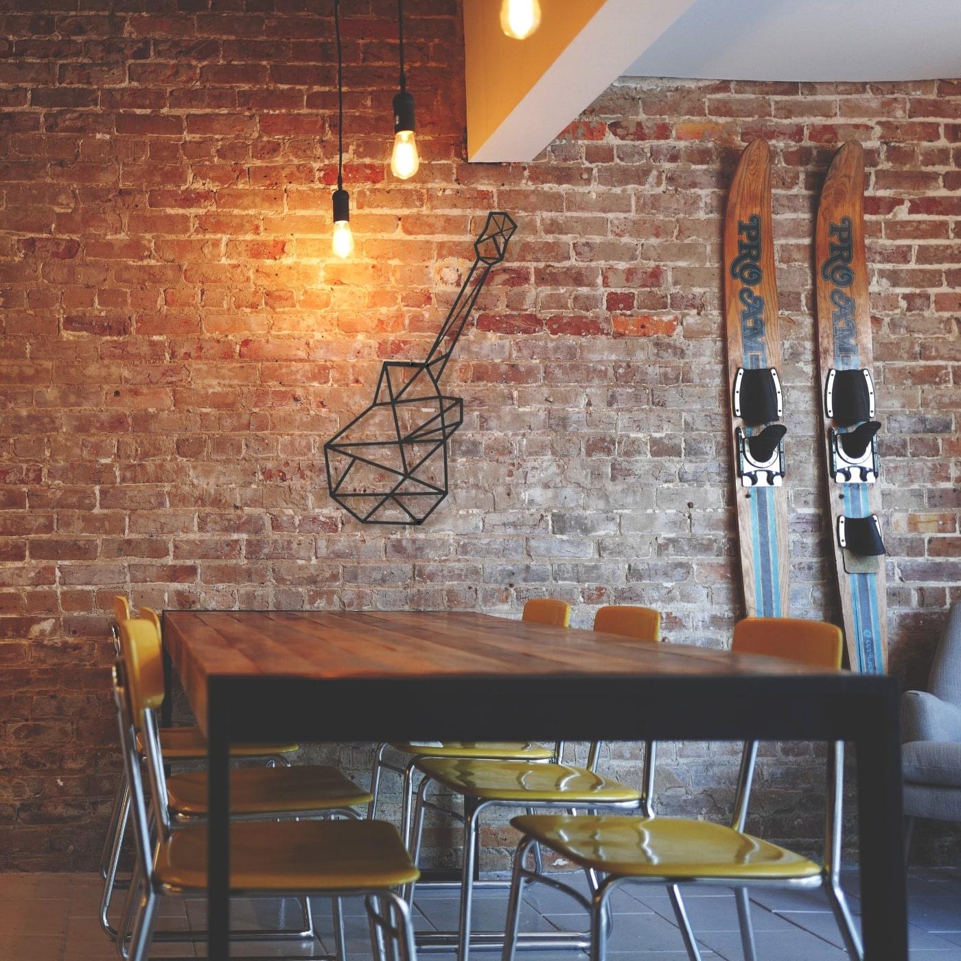 Metalen wanddecoratie - Gitaar