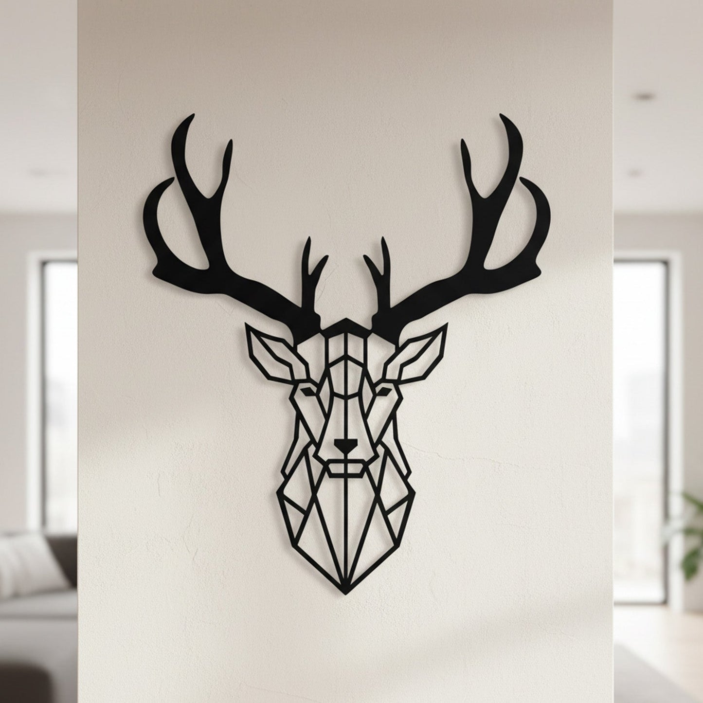 Metalen wanddecoratie - Hert