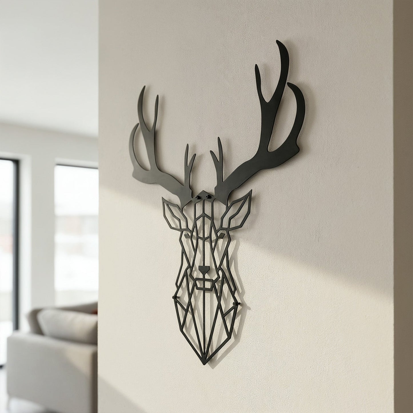 Metalen wanddecoratie - Hert