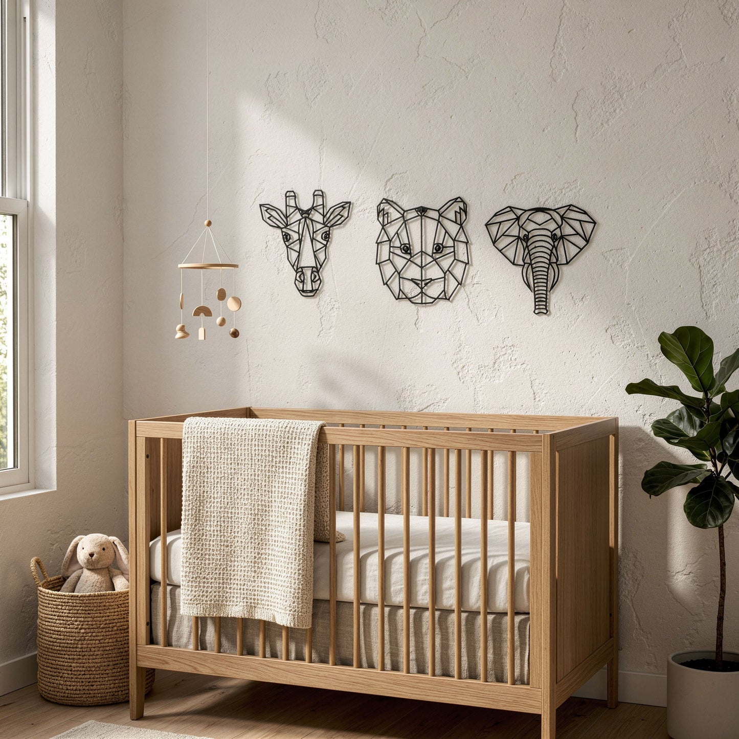 Metalen wanddecoratie - Jungle dieren