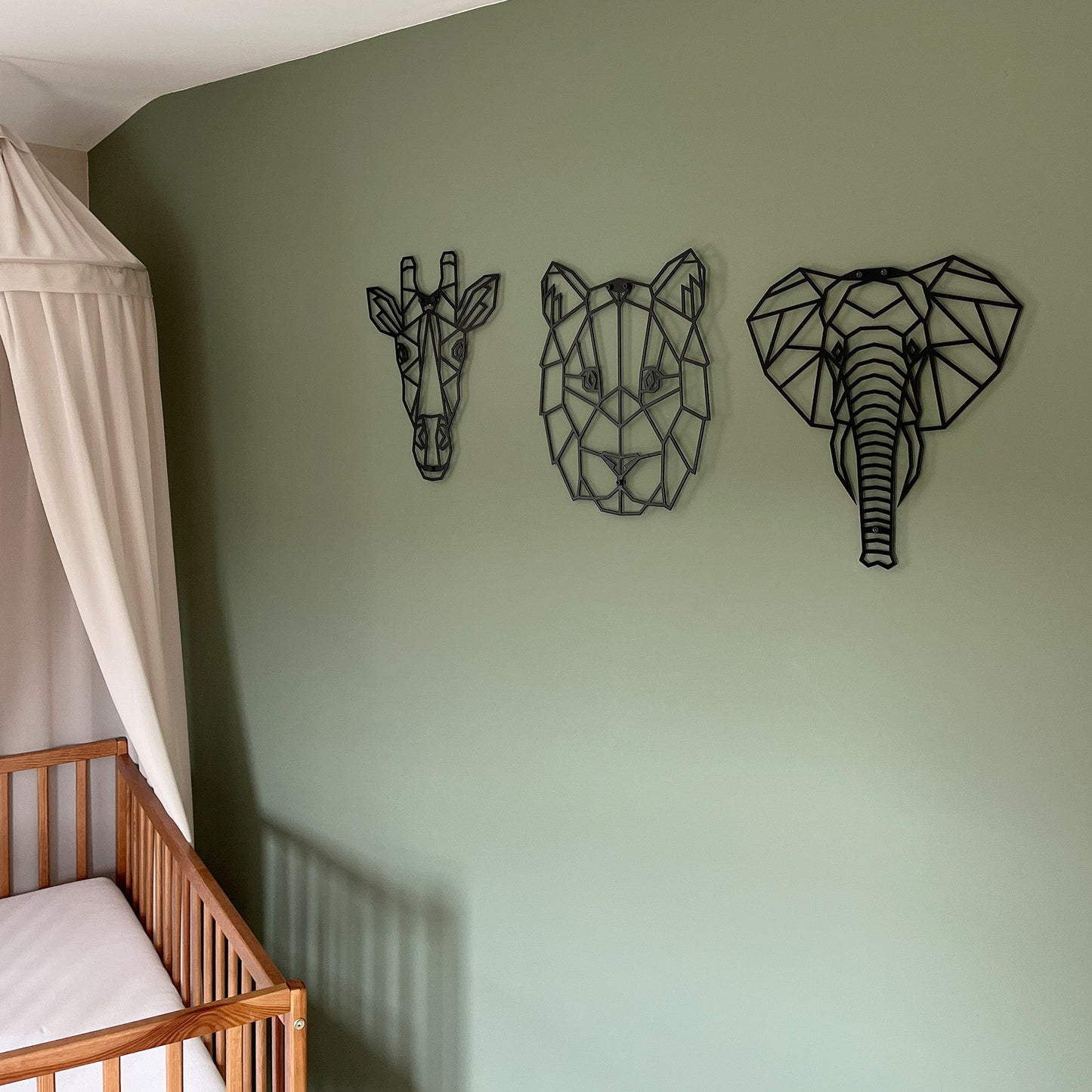 Metalen wanddecoratie - Jungle dieren