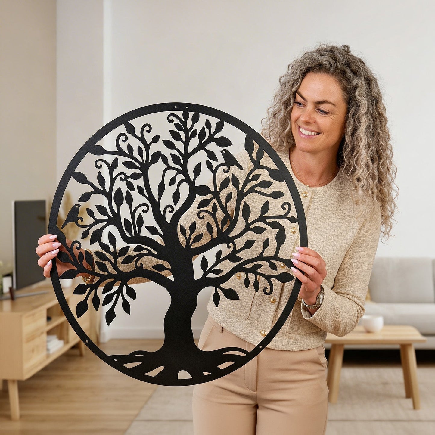 Metalen wanddecoratie - Levensboom 40/60/80cm