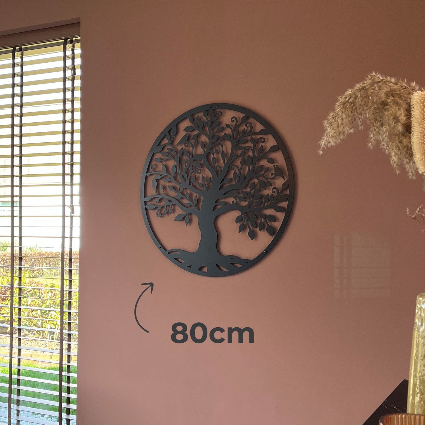 Metalen wanddecoratie - Levensboom 40/60/80cm