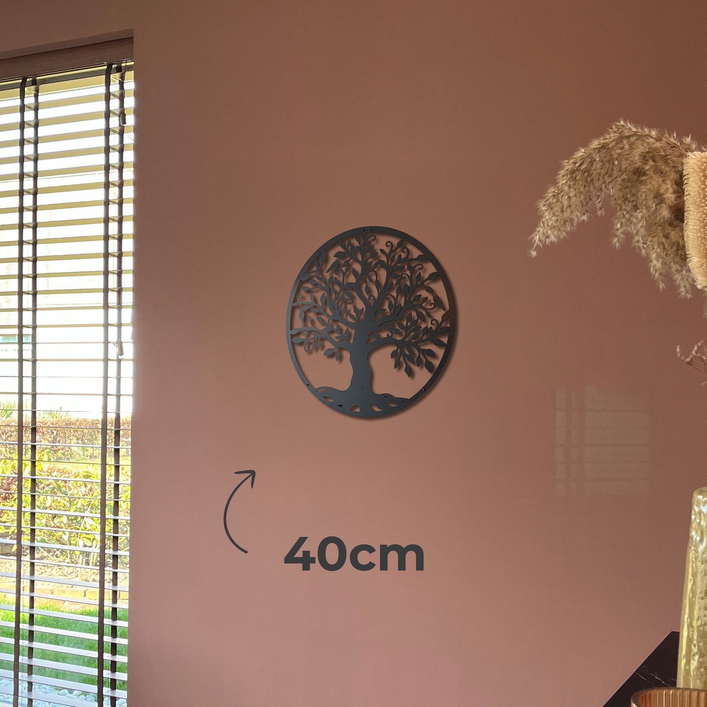 Metalen wanddecoratie - Levensboom 40/60/80cm