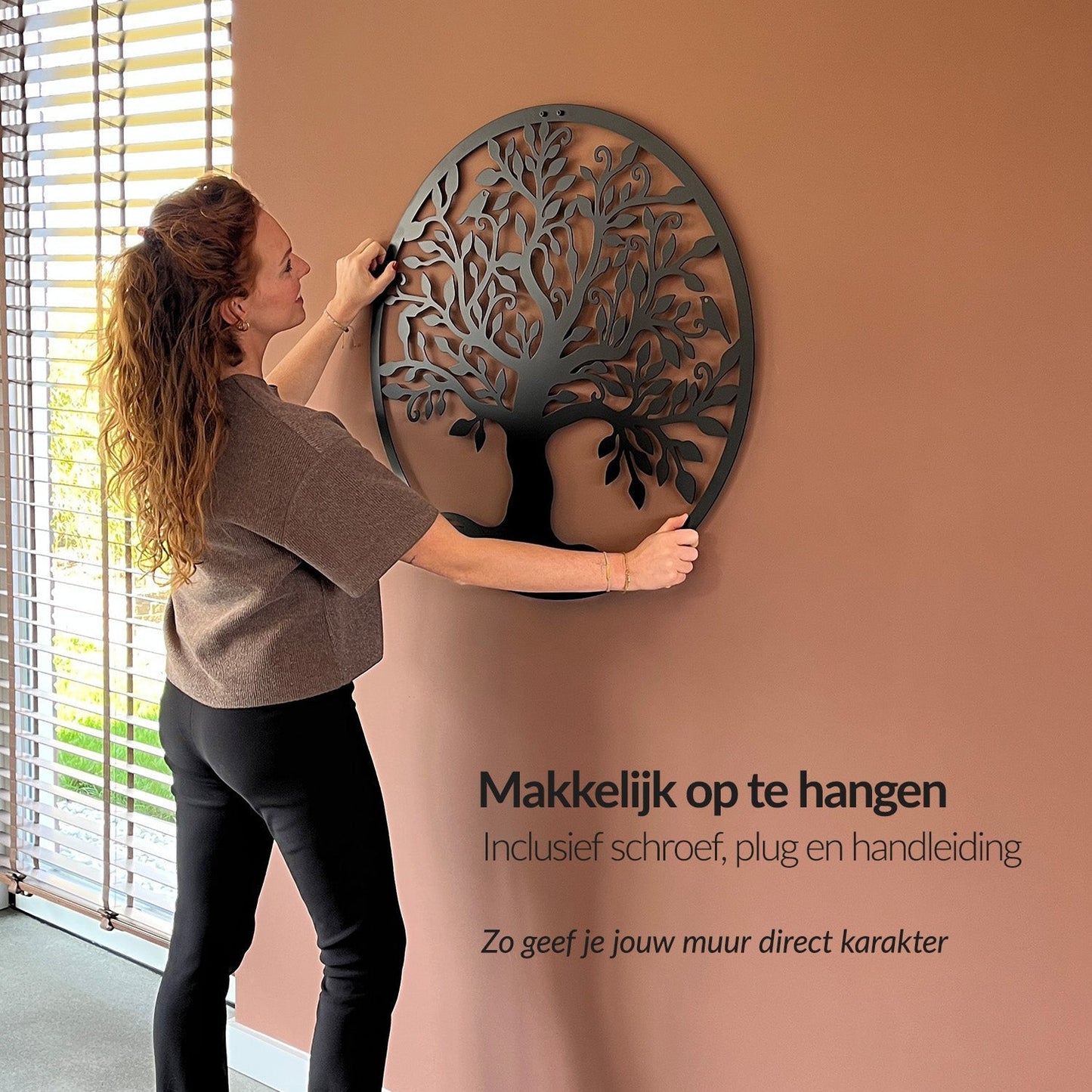 Metalen wanddecoratie - Levensboom 40/60/80cm
