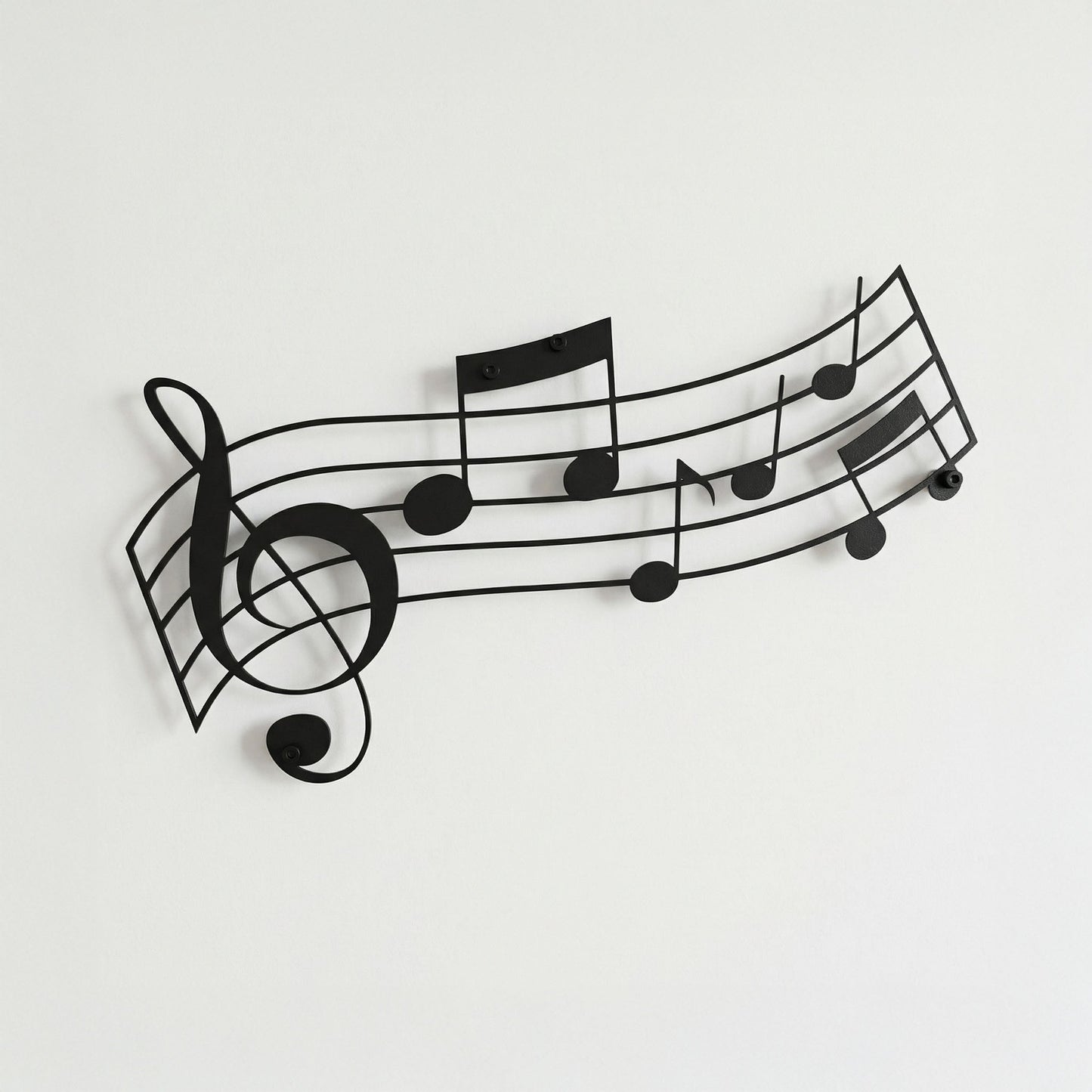 Metalen wanddecoratie - Muzieknoten