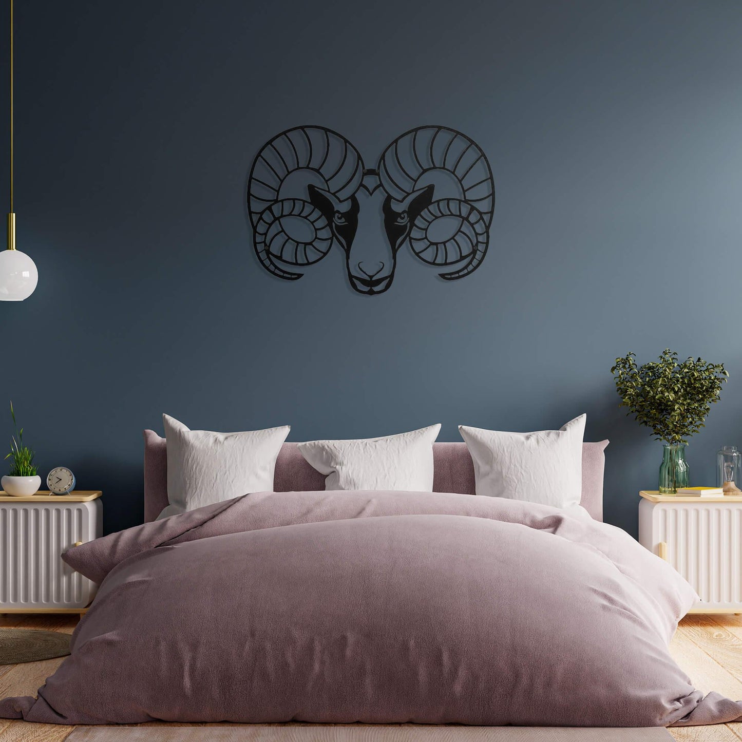 Metalen wanddecoratie - Steenbok