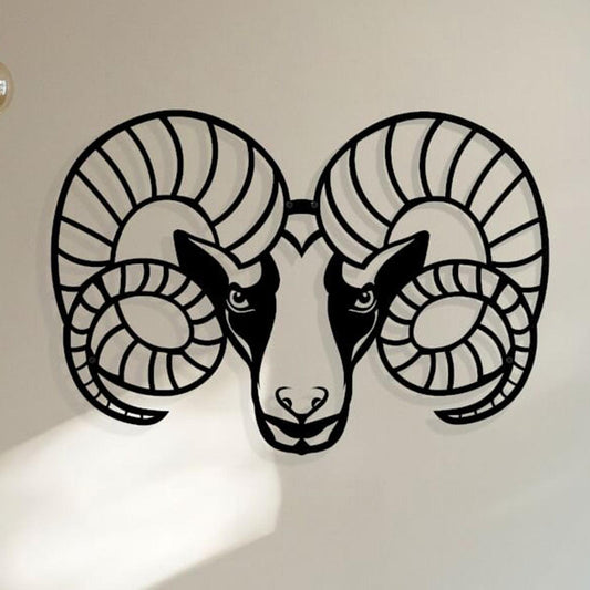 Metalen wanddecoratie - Steenbok