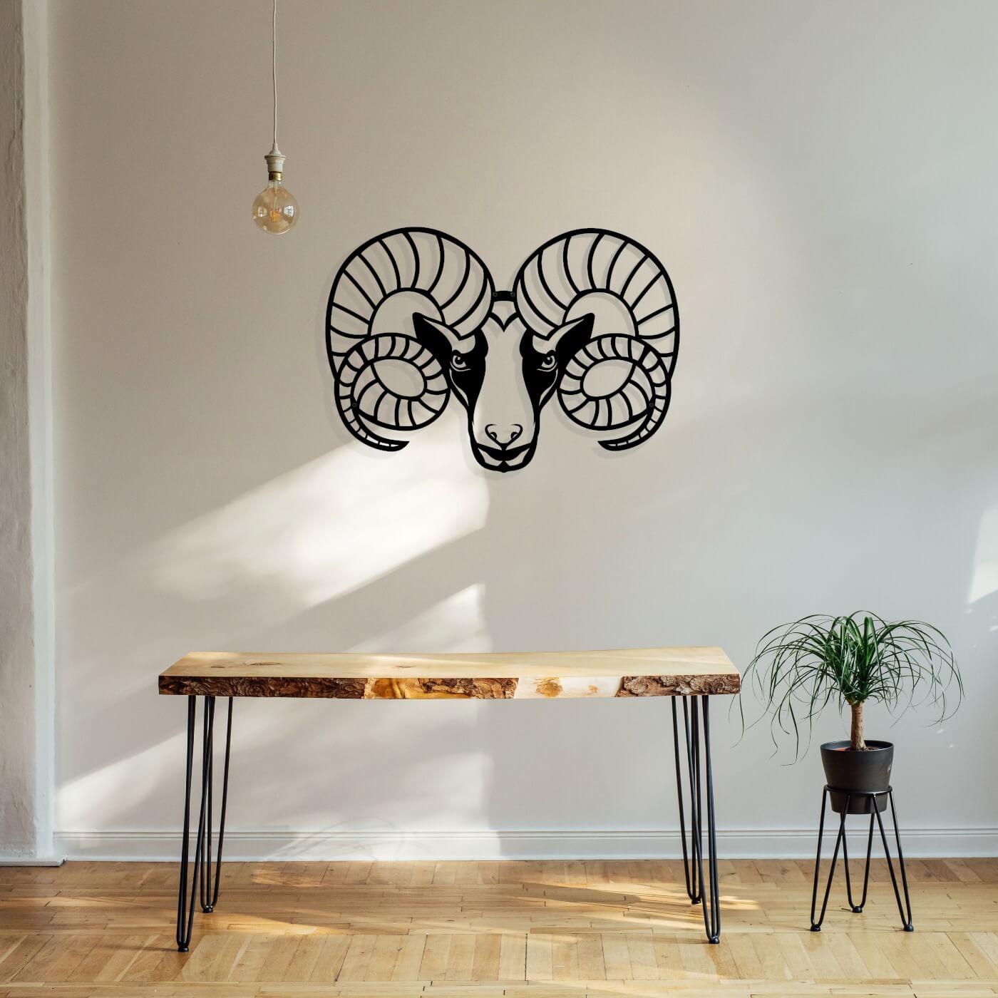 Metalen wanddecoratie - Steenbok