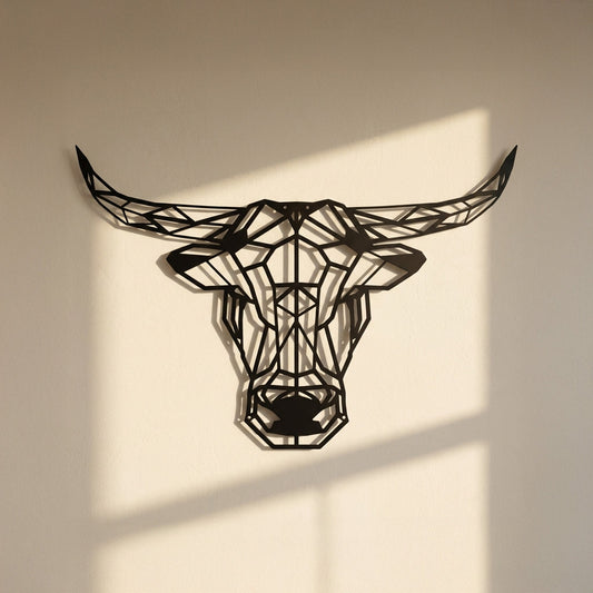 Metalen wanddecoratie - Stier