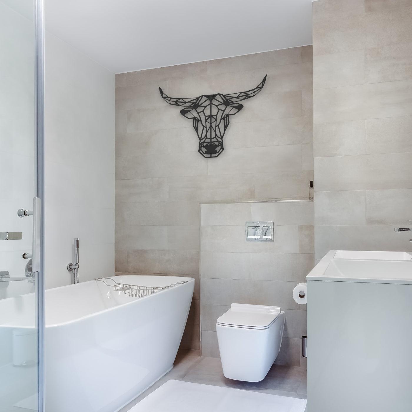 Metalen wanddecoratie - Stier