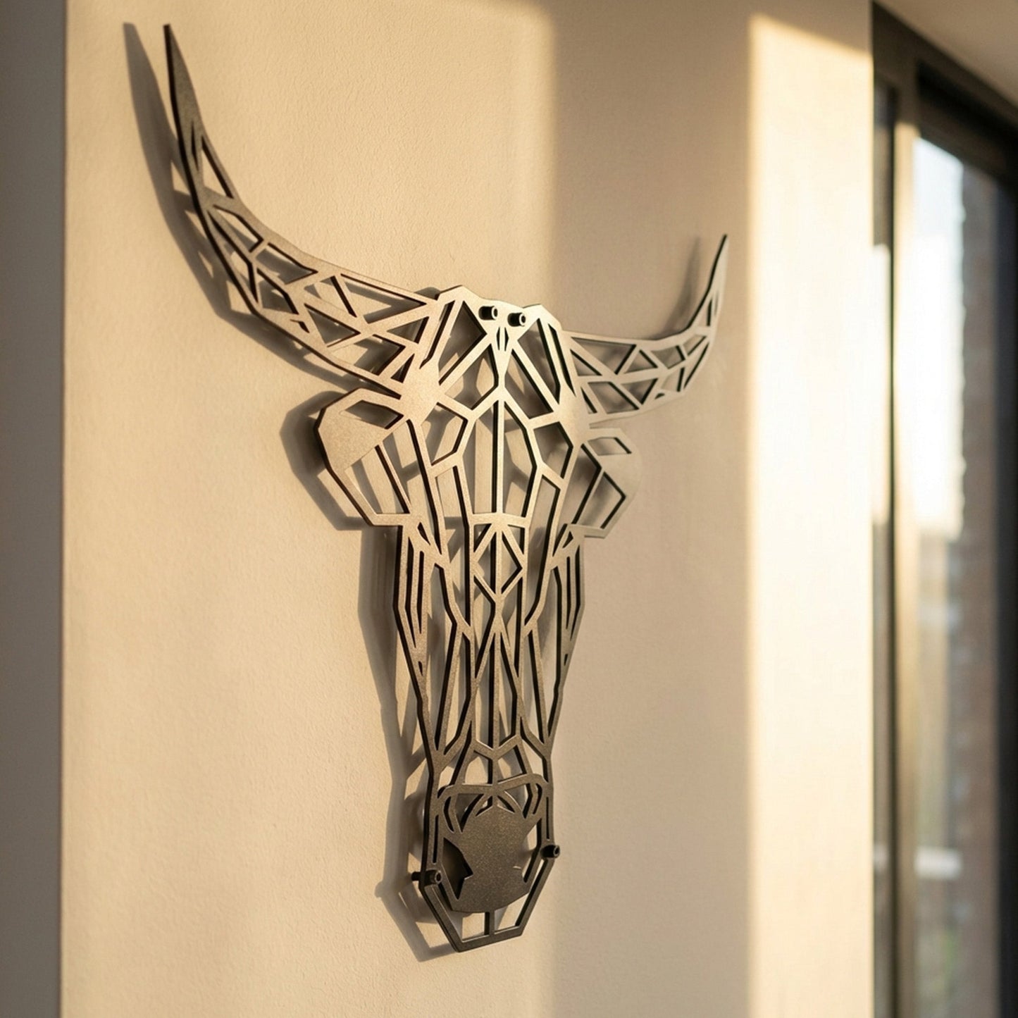 Metalen wanddecoratie - Stier