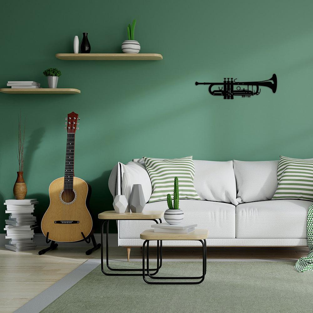 Metalen wanddecoratie - Trompet