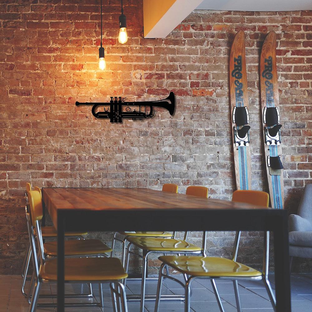 Metalen wanddecoratie - Trompet