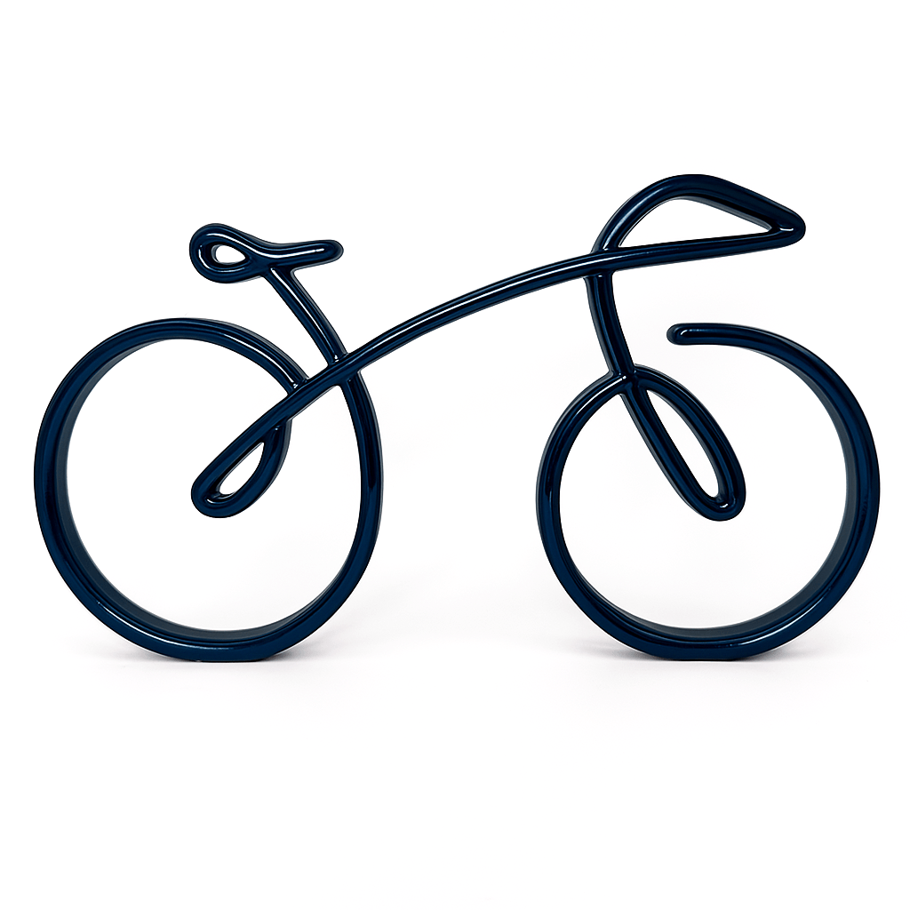 Minimalistische fiets decoratie