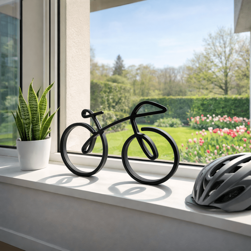 Minimalistische fiets decoratie