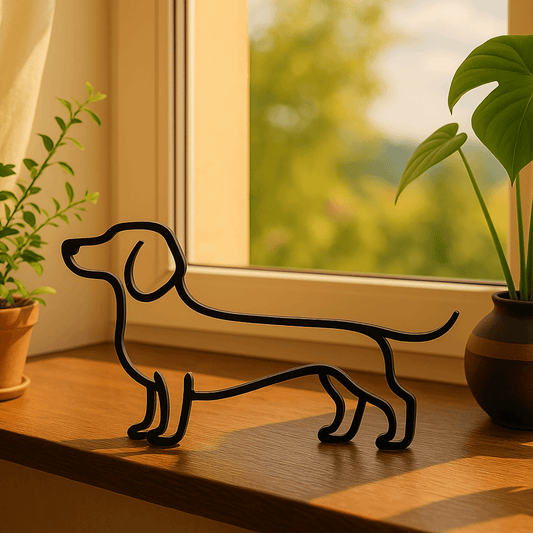 Minimalistische Teckel – Stijlvolle Decoratie