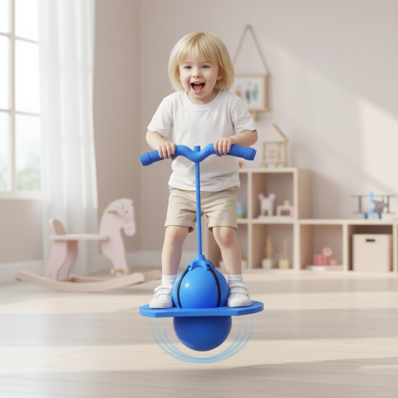 Plezier en fitness gaan altijd door💪 2-in-1 pogo-springer & balansbal