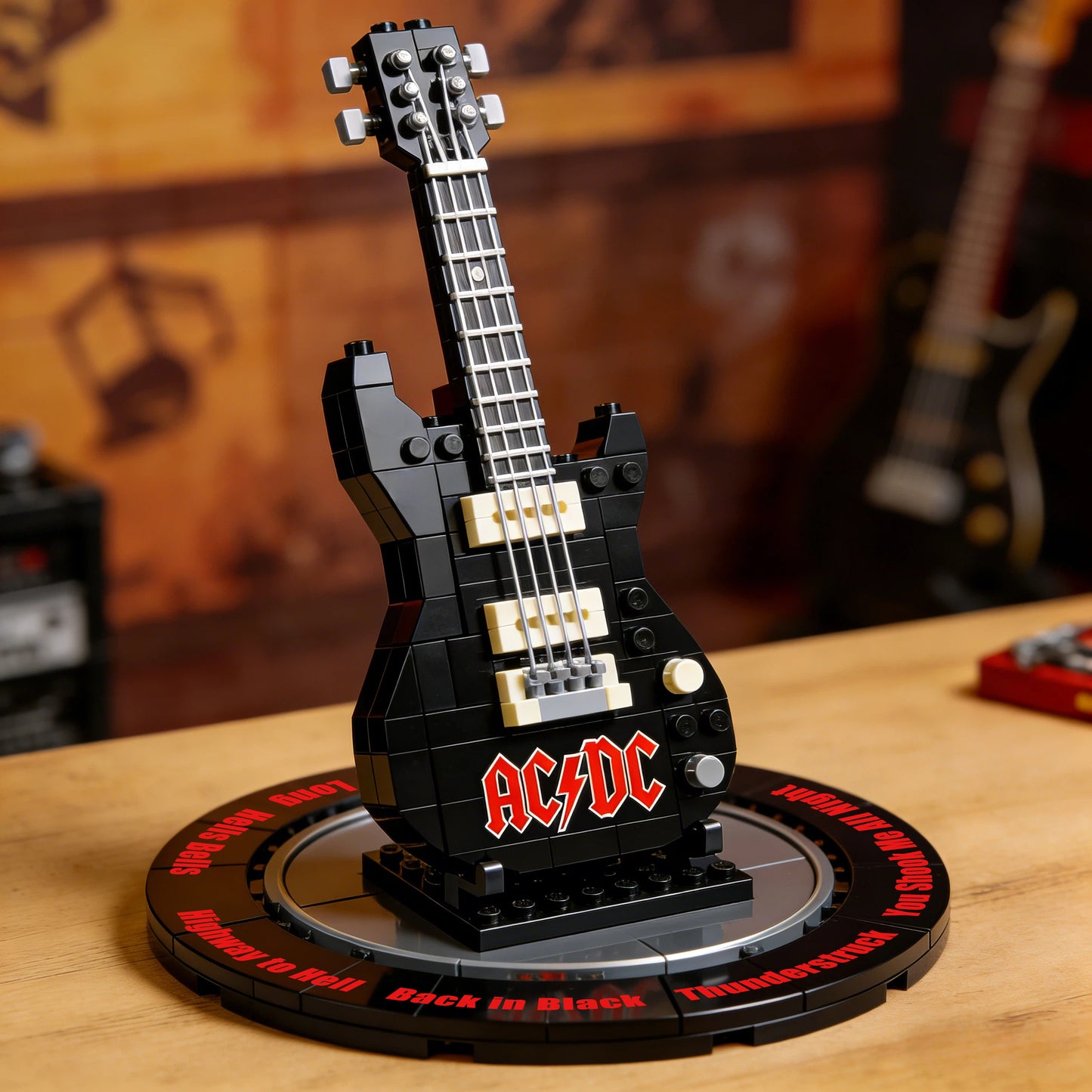 ⚡High Voltage Rock - Beperkte oplage gitaar-baksteenmodel – Verzamelbox voor vinylplaten